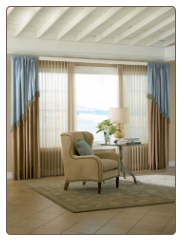 Custom Fabric Window Treatments Room Setting